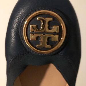 Original Tory navy flats size 9 with the box.